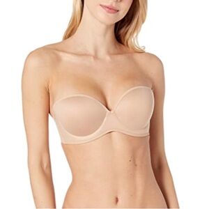 LE MYSTERE Nude Clean Lines Strapless Padded Underwire Bra